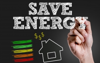 HVAC in St. George Hand Writing Save Energy to introduce energy saving tips