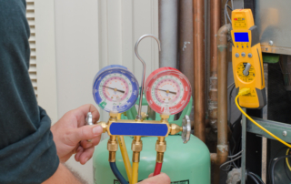 Charging a residential heat pump system with refrigerant