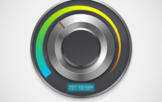 Thermostat on a white background