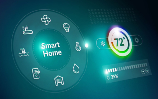 futuristic smart thermostat